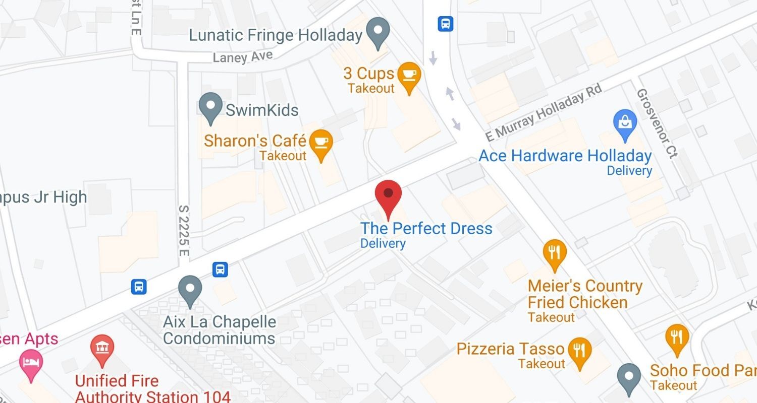 The Perfect Dress location. Mobile image